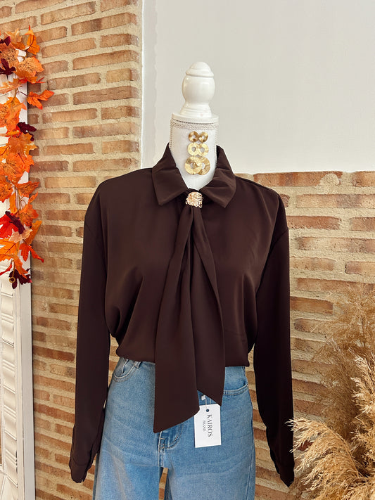 CAMISA NOIR MARRÓN