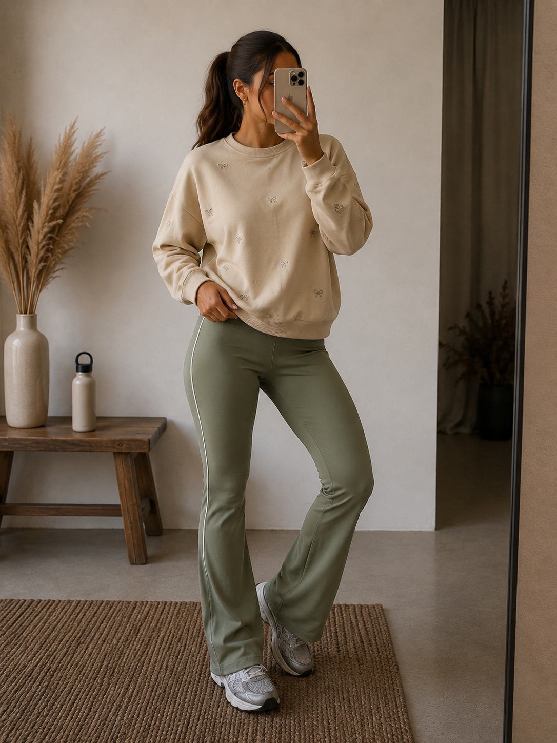 SUDADERA LAZOS BEIGE